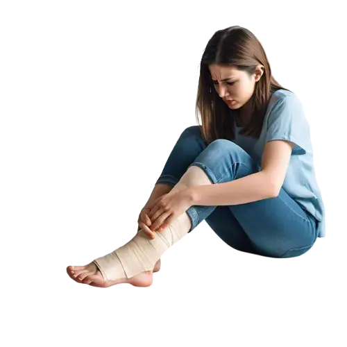 girl with ankle pain